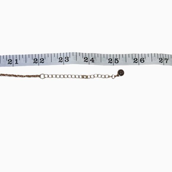 Necklace And Earrings Set Long Rose Gold Glitter Drop Pendant Tassel C 1946 - Picture 13 of 16